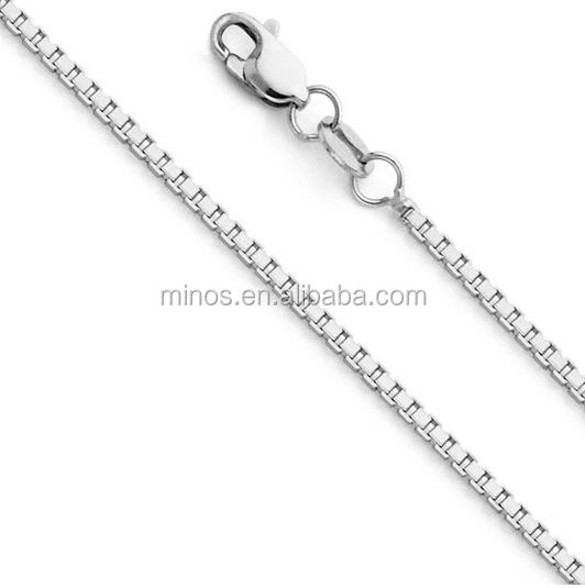 

Fashion High Quality Stainless Steel Silver Plated Box Chain 1mm Box Link Chain Necklace, Gold;rose gold;black and silver