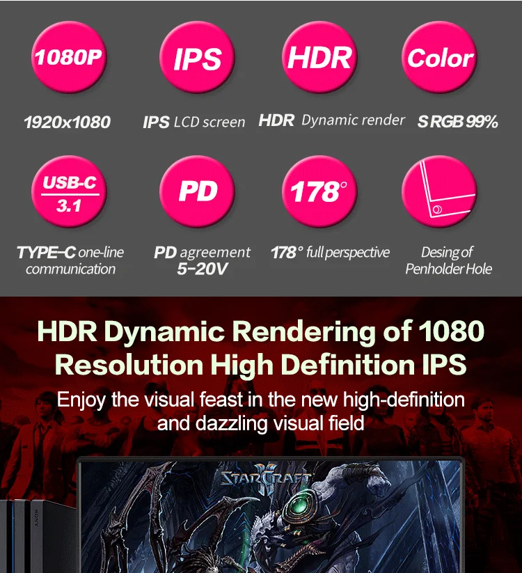 12.5inch portable monitor