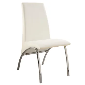 No Folded China Modern Cheap Chrome Legs White Synthetic Leather Dining Chairs Buy Modern Dining Chairs Chrome Legs Dining Chair White Leather Dining Chairs Product On Alibaba Com