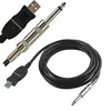 3M 10FT USB Guitar Cable USB Interface Male to 6.35mm 1/4 Mono Male Electric Guitar Studio Audio Connector Cable