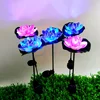 Hot sales solar garden flower light waterproof IP 65 solar Artificial totus flower street light