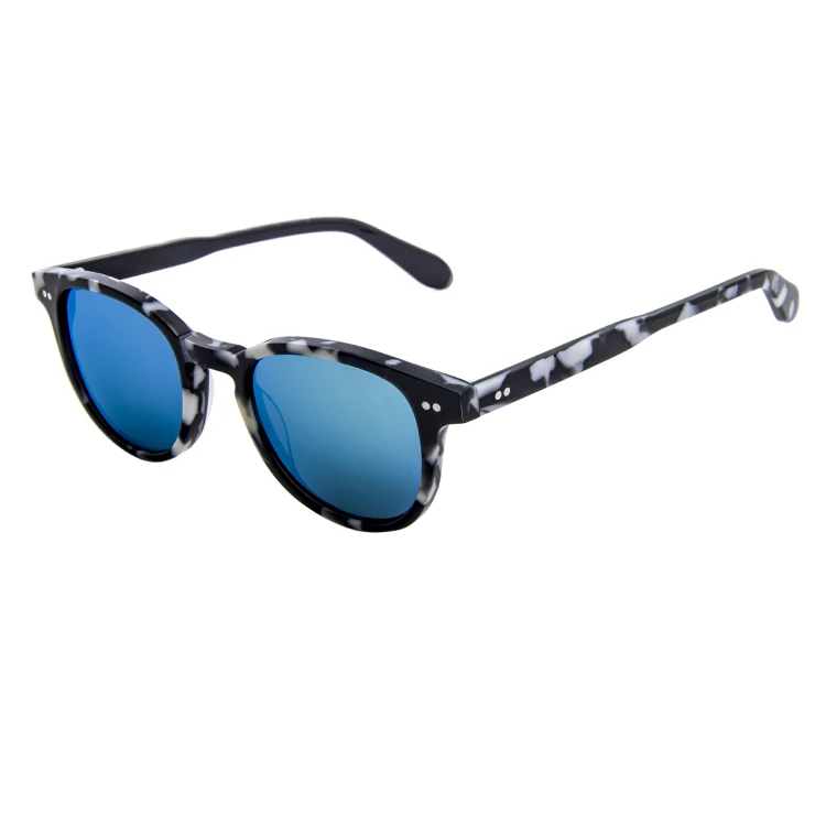 

wholesale retro glasses frame unisex polarized sunglasses matte black acetate frame with CR39 AR coating lens