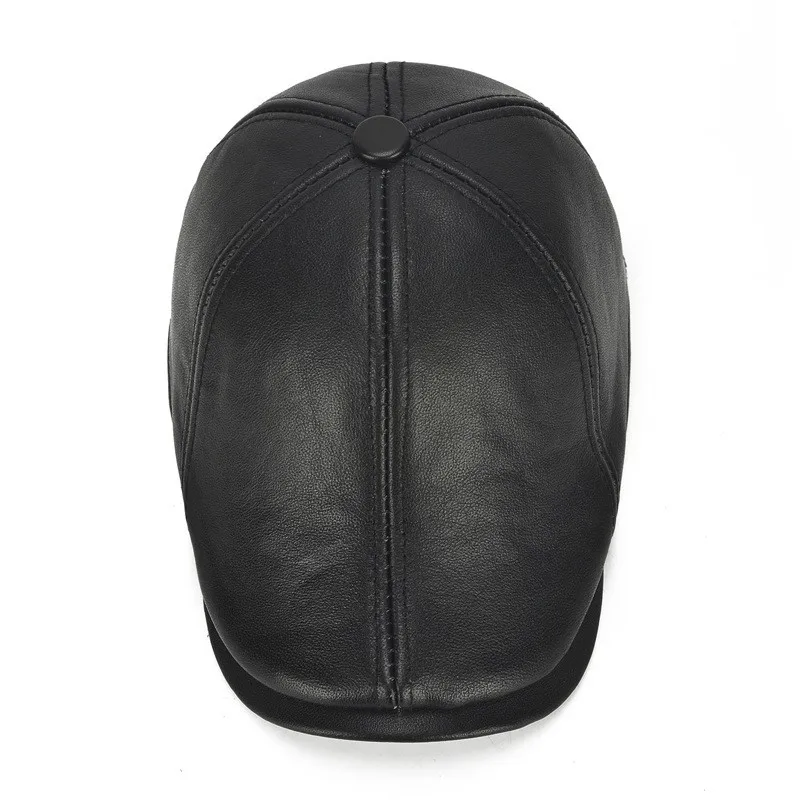 58cm 60cm Oxhide Leather 8 Panel Newsboy Cap Hat For Men - Buy Leather ...