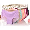 New design high-level sexy fun ice silk ladies underwear seamless lace side female briefs wholesale