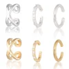 Earrings fashion 2019 Cross Over Ear Cuff, 925 Silver Single Ear Cuff Earrings for women