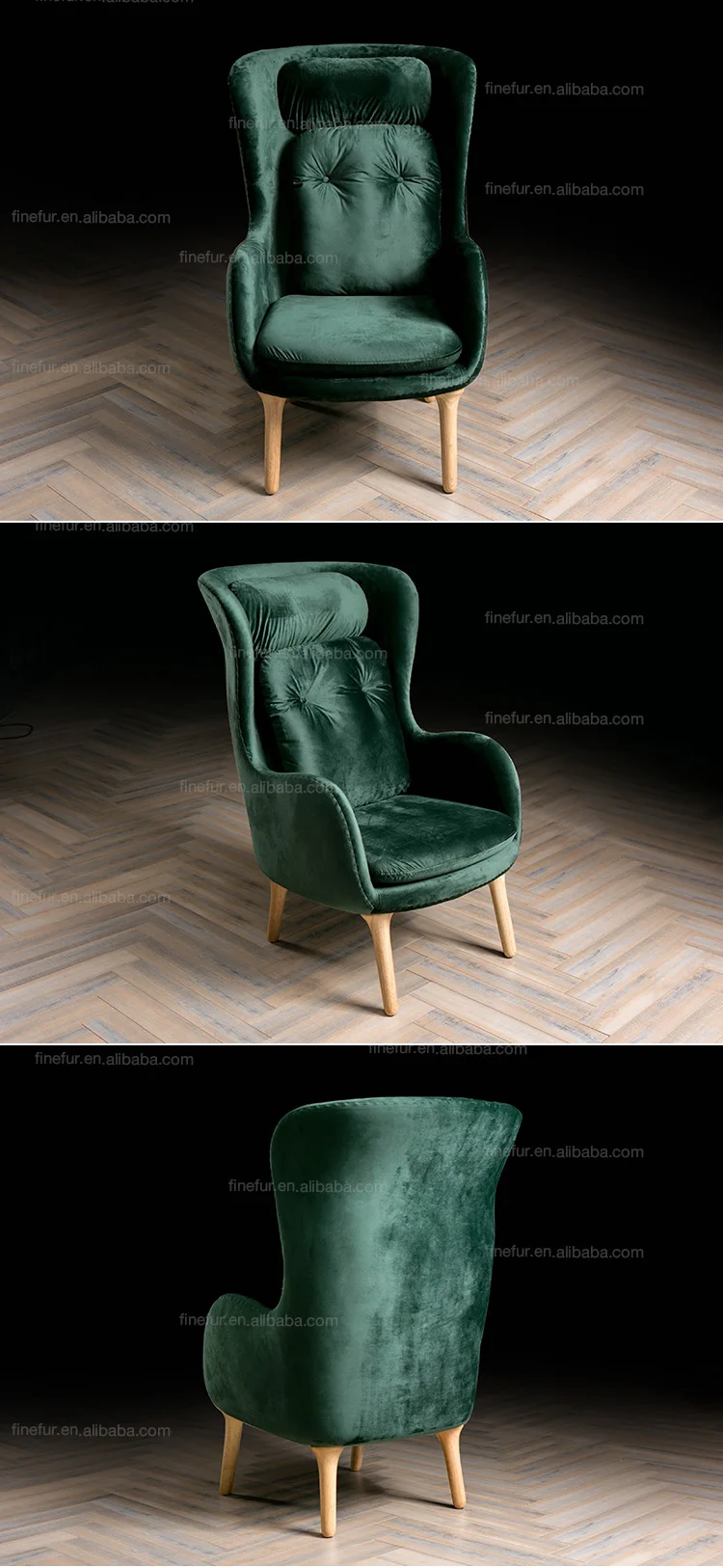 Green velvet antique chair Clearance