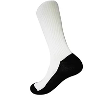 

white sublimation blank socks with black sole for custom print socks