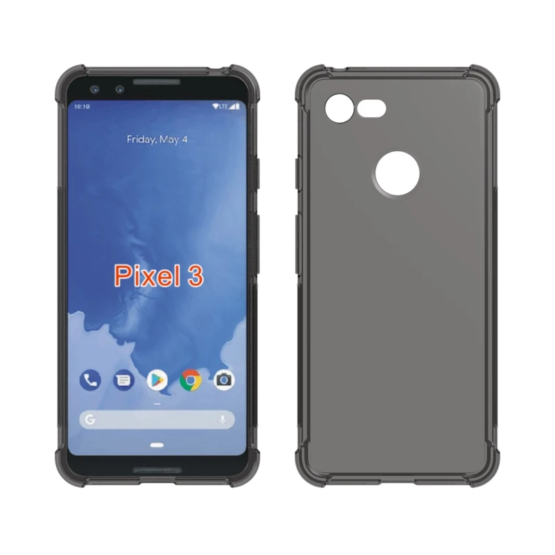 Transparent Shockproof soft Tpu cover case For Google Pixel 3