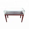 Glass Top Watch Display Showcase / Cherry Wooden Veneer Glass Jewelry Display Table