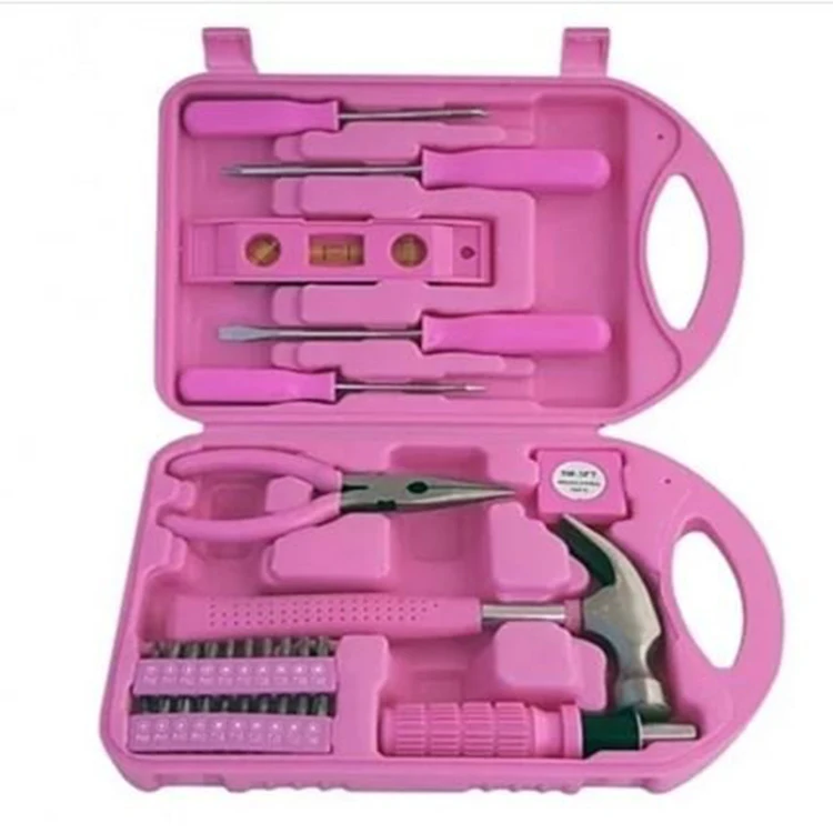 Promotion Gift Cute Mini Tool Set Ladies Tool Kit Pink Tools Set For