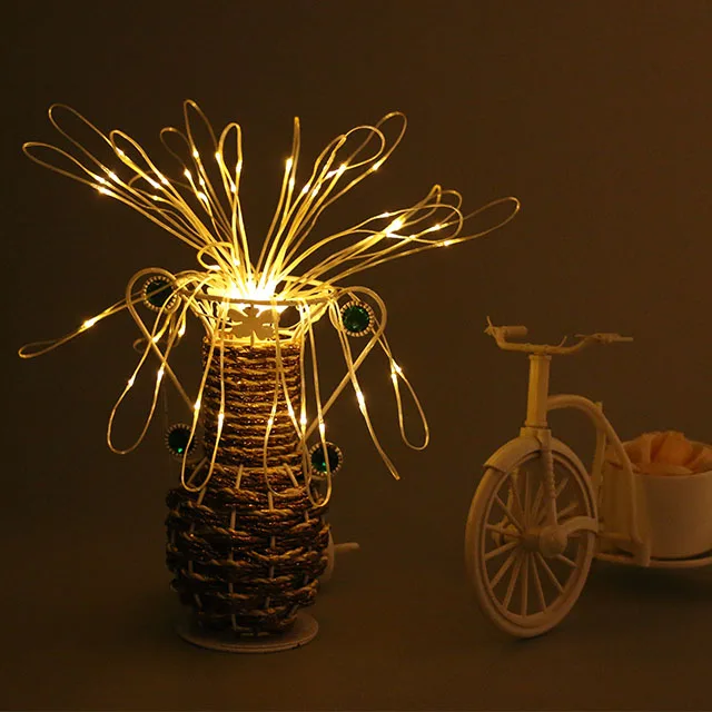 
Rubber Battery supply firework light for garden decoration magic led string light 