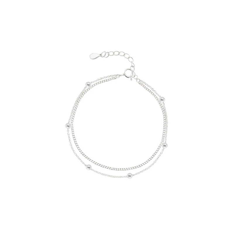 

2019 new arrivals 925 silver beads chain bracelets for girls accessories women
