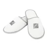 Hot selling Brand new velvet ,soft velour,terry close toe exclusive design embroidery Hotel amenities Slippers