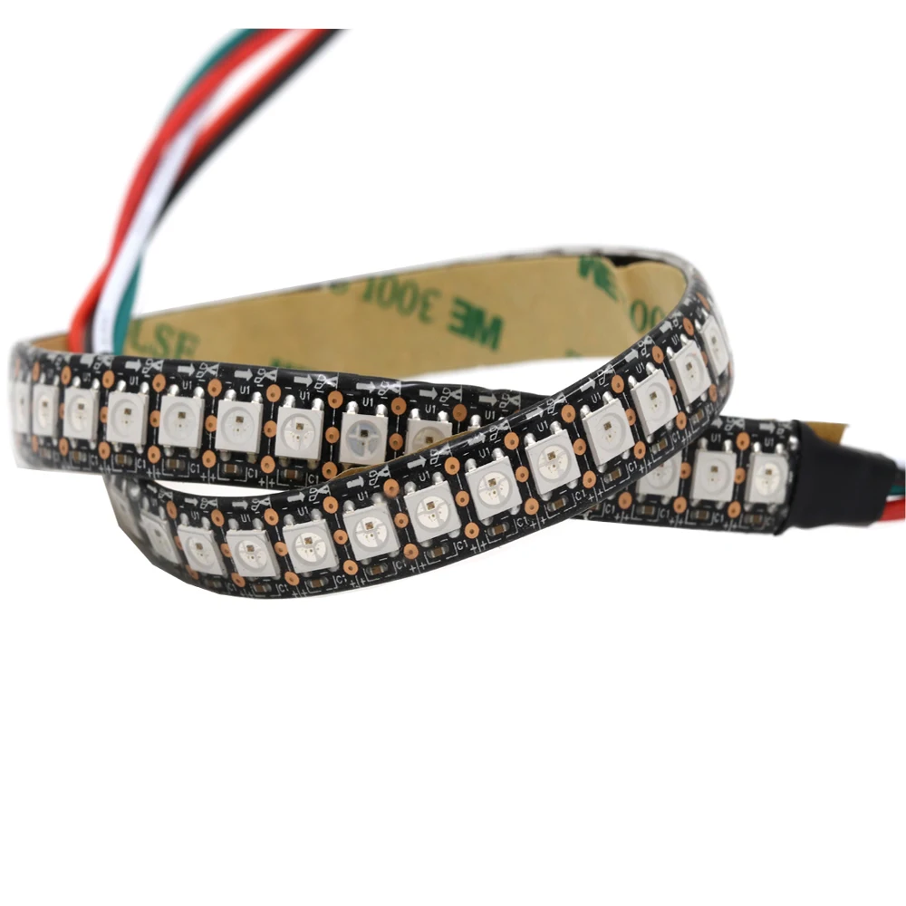 Factory individually addressable ws2812b 144 rgb led strip arduino smd5050 led tape