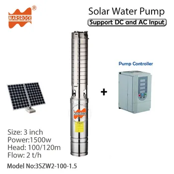 1500w Ac220 Dc300 3 Inch Deep Well Pump With Controller Of Permanent ...