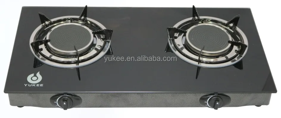 three burner glass top gas stove