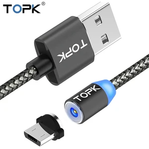 TOPK AM17 1M LED Magnetic Micro USB Cable