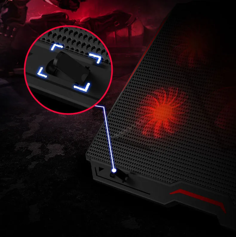 Silent 5 Fans 2 Usb Laptop Cooler 1217 Inch Computer Cooling Pad Base