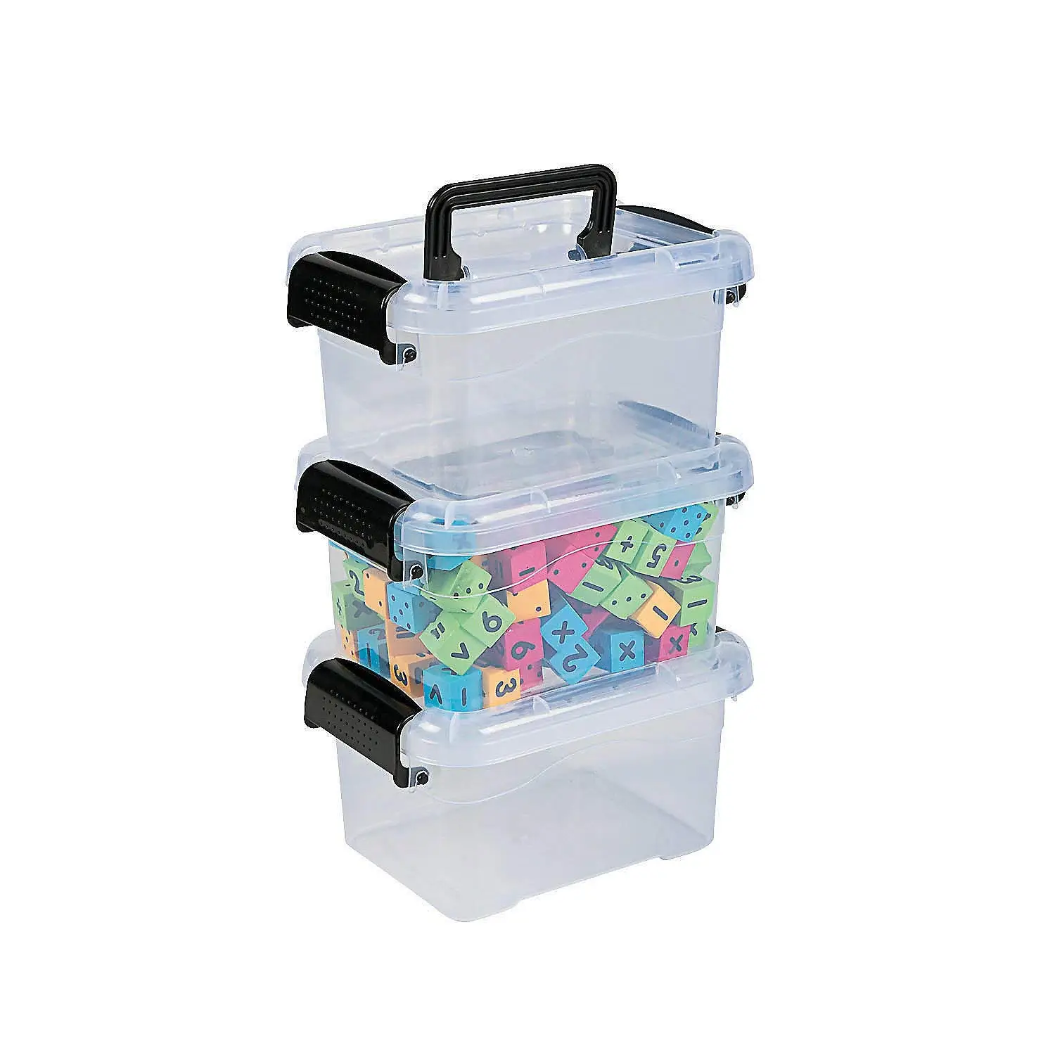 clear locking storage bins