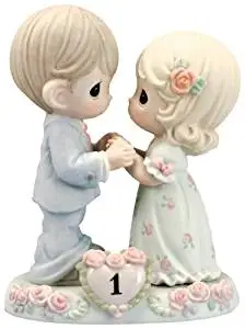 Precious Moments, A Whole Year Filled With Special Moments, 1st Anniversary, Bisque Porcelain Figurine, 115910