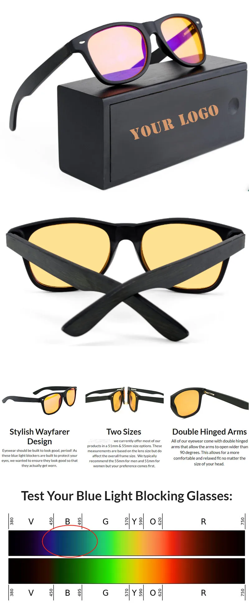 Schutzbrille orange UV und Blaulicht Schutz Glasses J5D9 