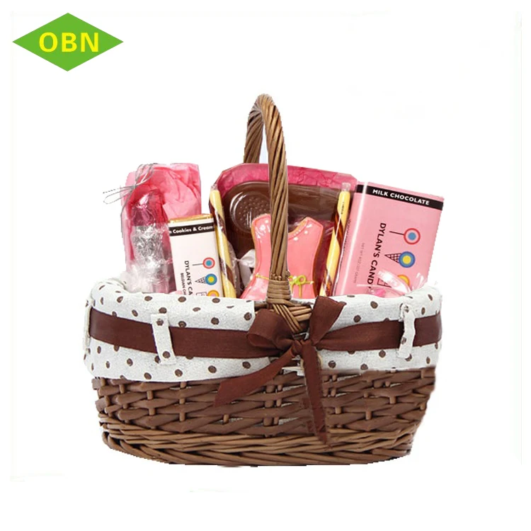 Cute Lovely Handmade Minuteness Gift Basket For Kids Wholesale Willow Christmas Baskets With