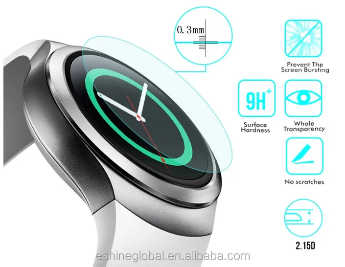 Hot sale 0.3mm Premium Tempered Glass Film Screen Protector for Samsung Galaxy Gear S2 Classic Smart Watch Wholesale