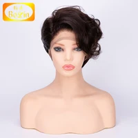 

Free Shipping Affordable Price 8A Grade Cambodian Human Hair Natural Black Pixie Cut Short Full Lace Wig