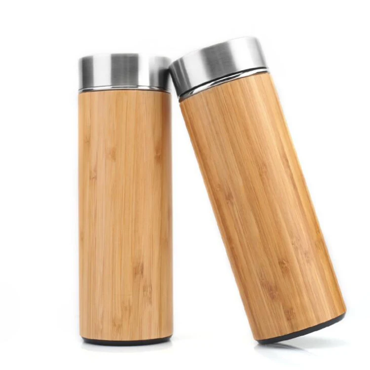 

Amazon Wide Mouth Double Wall Vacuum Insulated Bamboo Travel Stainless Steel Tea Cup