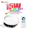 2 years warranty 9w 15w rgb+cct led recessed down light 16 milion colors changing led downlight with mean well driver