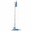Hydraulic mobile single mast aluminum alloy lift platform powered by DC/AC
