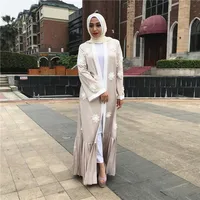 

2018 Latest Lace Open Abaya Dress New Model Dubai Abaya Wholesale