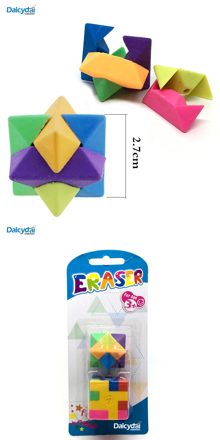 Wholesale Hot 3d Creative Diy Rubik's Cube Ball Diamond Shape Eraser