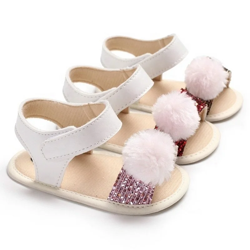 

Summer Shoes Infant Sandals Fashion Sequin PU Anti-sipping Soft Sole High Quality Light Weight Baby Girl Shoes Beach Sandals