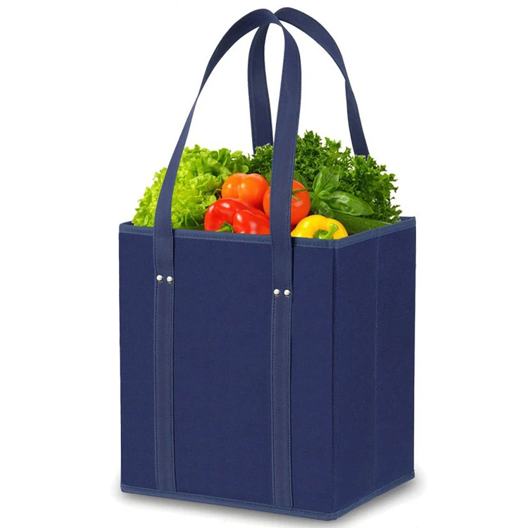 Reusable Grocery Foldable Collapsible Shopping Box Tote Bag - Buy ...