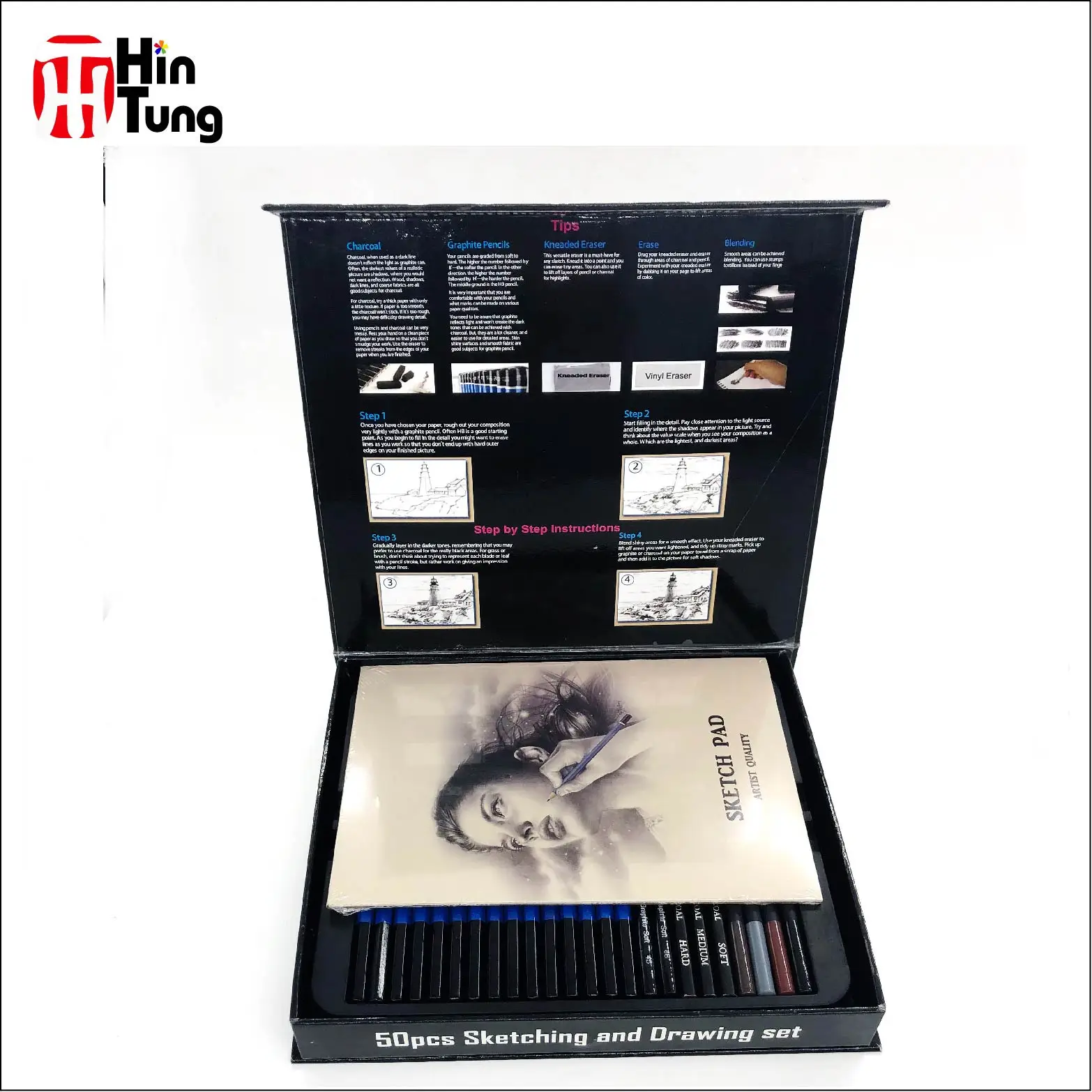 50pcs Sketching And Charcoal Pencil Drawing Set Buy Drawing Set