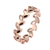 16246 Xuping new arrival rose gold women jewelry leaf design daily wearing ring