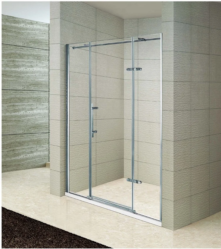 Quality Guarantee Special Design Hotel Used Frameless Shower Door with Glass Sliding Hardware System