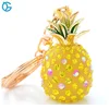 Creative Custom Lovely Colorful Pineapple Rhinestone Resin Keychain