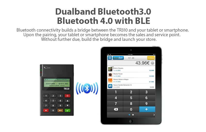 EMV PCI BT smart credit card swipe machine - ANKUX.COM