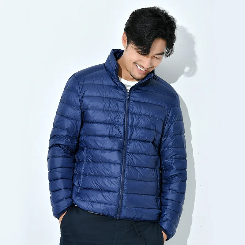

Wholesaler Mens Clothing Custom Outdoor Ultralight Packable Winter Quilted Duck Down Feather Jacket For Men, Multi