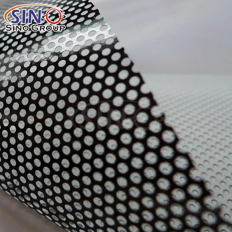 Digital White Pintable Decorative One Way Vision Window Glass Vinyl Film Mesh Sticker Eco Solvent Printing Material