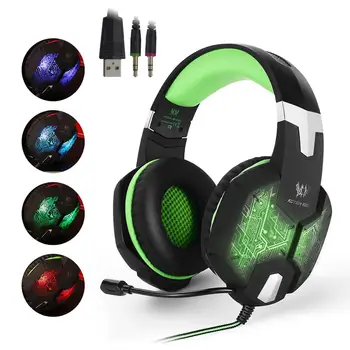 Pc Con Cable Auricular Para Juegos Con Micrófono De 35mm Conector De Audio Cambia De Color De Luz De Control De Volumen Una Clave Mudo Buy