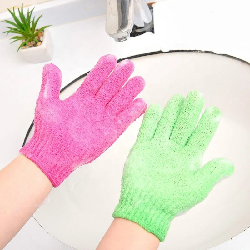 
Fashion Body Scrub Exfoliating Natural Nylon Shower Bath Gloves  (60835155566)