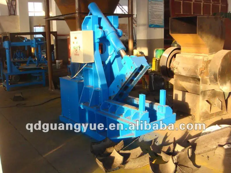 Hi-Tech Waste Tyre Cutting Machine / waste tyre recycling line