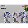 Wooden Ship Steering Wheel Picture Photo Frame, 3 sets 23x2x23cm Nautical Table Photo frame