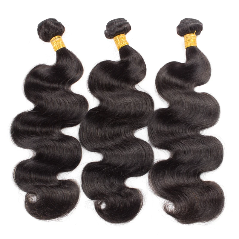 

Top Quality Vendors Free Shipping Peruvian 3Pcs Body Wave Human Hair Weave Bundles With 1Piece Closure