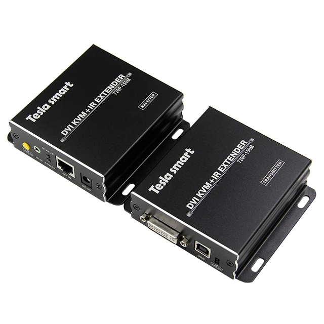 150m/490ft Tx Rx Dvi Hdmi Kvm Usb Extender Over Lan Ethernet With Ir ...