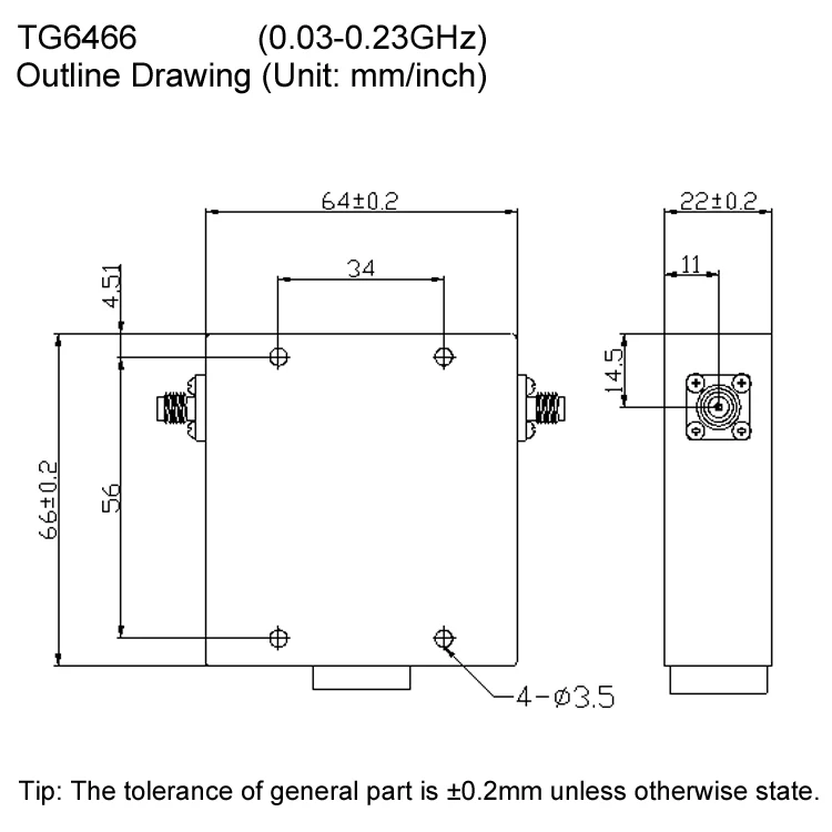 Low VSWR RF Coaxial Isolator