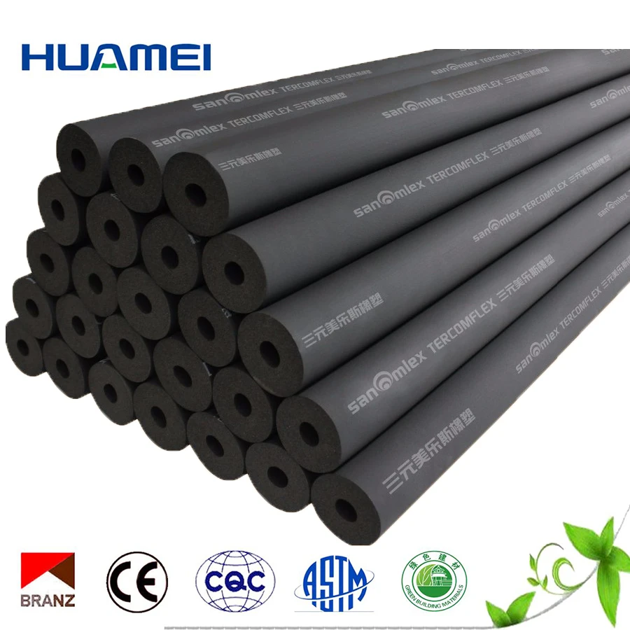 
Elastomeric Nitrile Closed Cell rubber foam Copper Pipe Insulation 